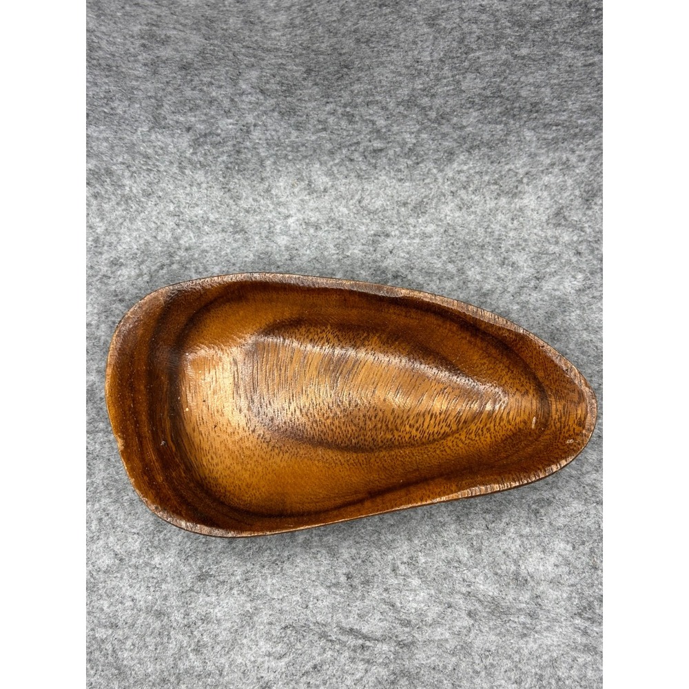 Blairs of Hawaii Monkey Pod Wood Bowl Vintage Hand Carved Small Nut Dish 6 Inch